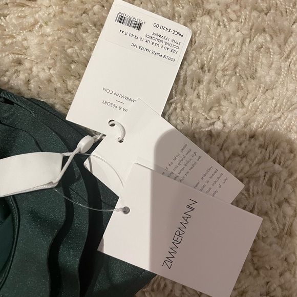 ZIMMERMAN Estelle Ruffle Halter Bathing Suit. NEW WITH TAGS. - Picture 4 of 4